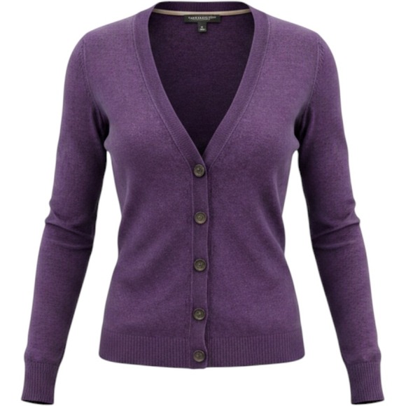 Banana Republic Sweaters - Banana Republic Italian Yarn Wool Cashmere Cardigan Purple V-Neck Sweater M
